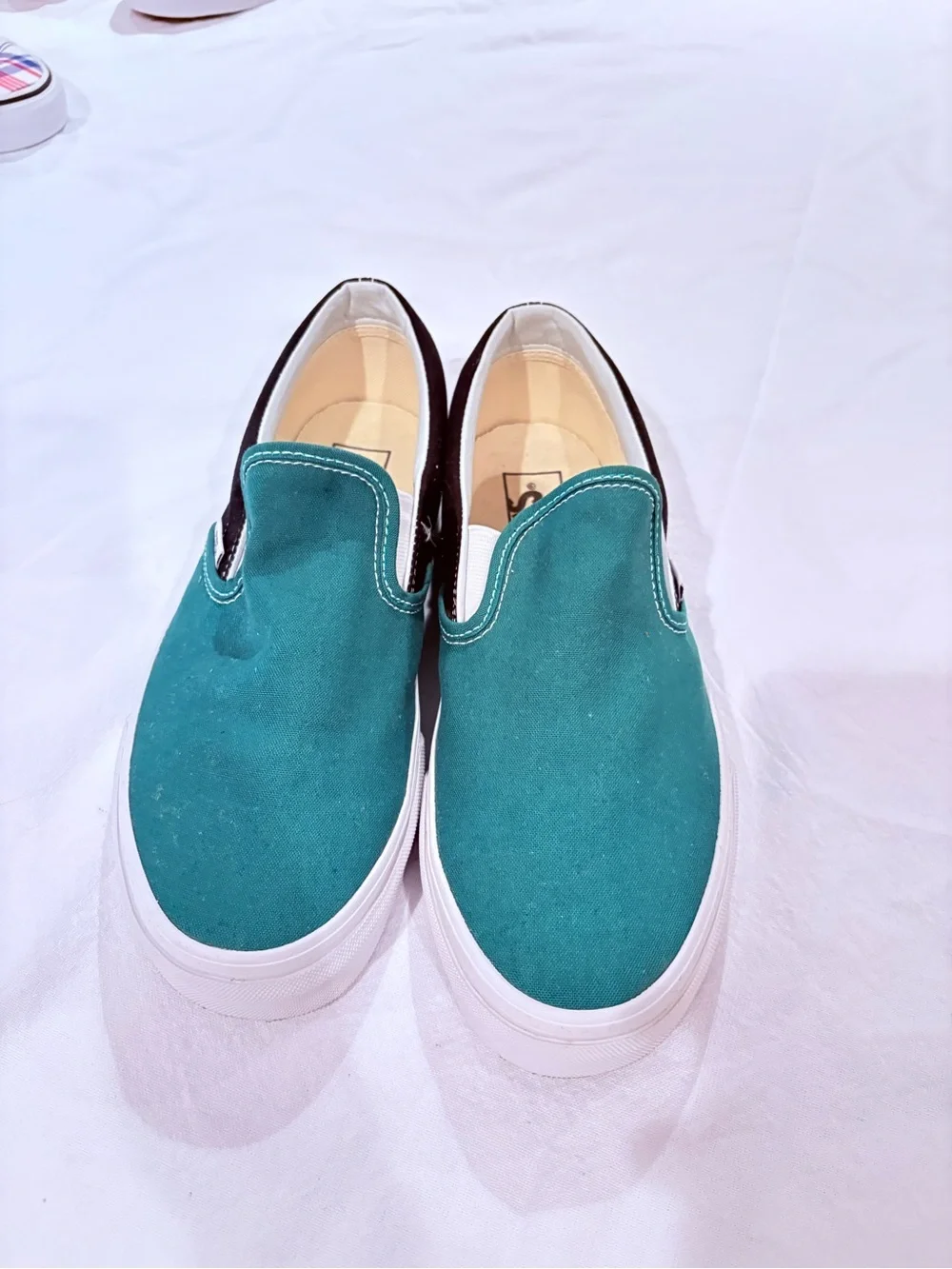 Vans Slip-On Sneakers Teal and Black